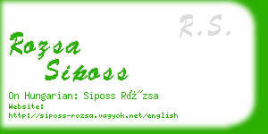 rozsa siposs business card